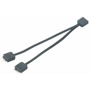 Akasa rozbočovač pro RGB LED pásky, 1xF, 2xM, 12cm, černý (pro Asus, Asrock, MSI) - AK-CBLD08-12BK