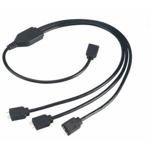 Akasa rozbočovač pro ARGB LED pásky, 1xF, 3xM, 50cm, černý (pro Asus, Asrock, Gigabyte, MSI) - AK-CBLD07-50BK