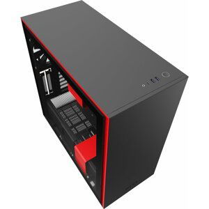 NZXT H710, okno, černočervená - CA-H710B-BR