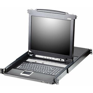 ATEN CL1316N - 16-portový KVM switch (USB, PS/2 i VGA), 19" LCD, US klávesnice - CL1316N-ATA-2XK06A1G