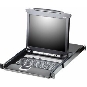 ATEN CL5716N - 16-portový KVM switch (USB i PS/2), 19" LCD, US klávesnice - CL5716N-ATA-2XK06A1G