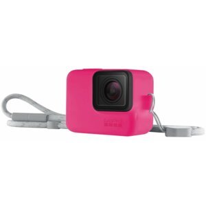 GoPro Sleeve + Lanyard (Silikonový obal neonově růžový) - ACSST-011