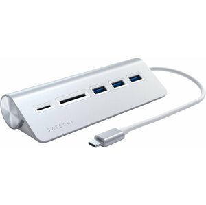 Satechi Type-C Aluminum USB HUB Card Reader, stříbrná - ST-TCHCRS