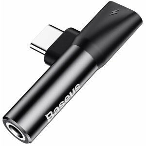 Baseus 90° adaptér USB-C/USB-C + 3.5mm jack, černá - CATL41-01