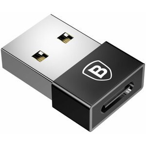 Baseus Exquisite adaptér USB samec/USB-C samice, černá - CATJQ-A01