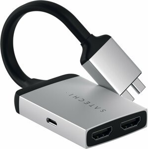 Satechi TYPE-C Dual HDMI Adapter, stříbrná - ST-TCDHAS