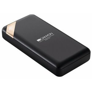 Canyon powerbanka 20000 mAh Li-poly, Smart IC, displej s indikací nabití, černá - CNE-CPBP20B