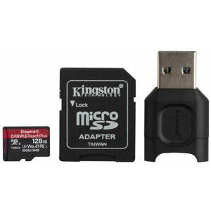 Kingston Micro SDXC Canvas React Plus 128GB 285MB/s UHS-II U3 - MLPMR2/128GB