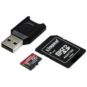 Kingston Micro SDXC Canvas React Plus 256GB 285MB/s UHS-II U3 + adaptér - MLPMR2/256GB