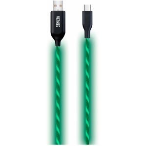 YENKEE YCU 341 nabíjecí kabel USB-C, LED, 1m, zelená - 35053493