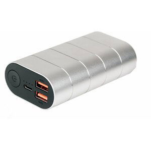 Verbatim powerbanka 10000mAh, 2x USB-A + USB-C, PD, QC 3.0, kovová, šedá/stříbrná - 49573