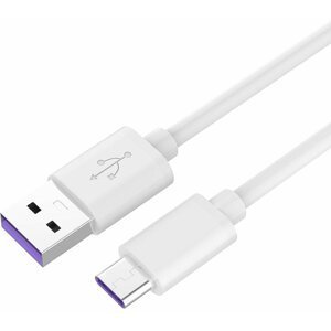 PremiumCord kabel USB-C - USB-A 2.0, M/M, Super fast charging, 5A, 1m, bílá - ku31cp1w