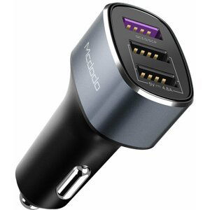 Mcdodo nabíječka do auta, 3xUSB, QC 3.0, šedá - CC-6570