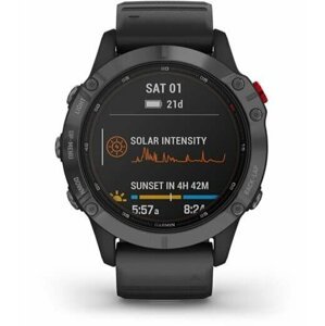 Garmin fenix6 Solar, Gray/Black Band - 010-02410-92