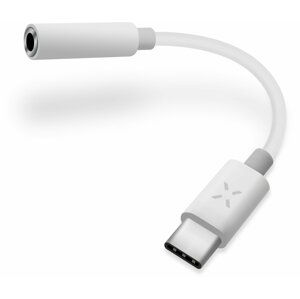 FIXED redukce pro připojení sluchátek z USB-C na 3,5mm jack s DAC chipem, bílá - FIXL-CJD-WH