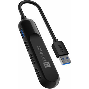 CONNECT IT externí USB hub, 1xUSB 3.2, 3xUSB 2.0, černá - CHU-4000-BK