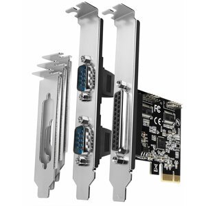 AXAGON PCEA-PSN, PCIe řadič - 1x paralelní (LPT) + 2x sériový port (RS232) 250 kbps, vč. LP - PCEA-PSN