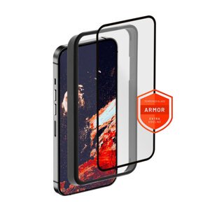 FIXED prémiové ochranné sklo Armor pro Apple iPhone 15 Plus, s aplikátorem, černá - FIXGA-1201-BK