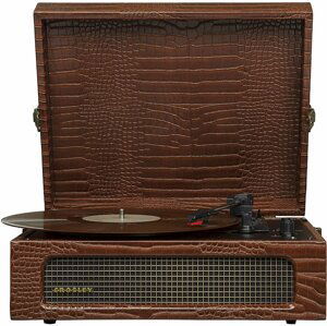 Crosley Voyager, brown croc - CR8017A-BR4