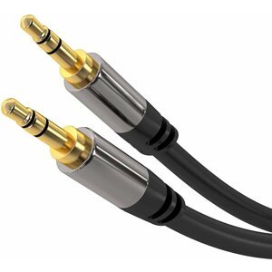 PremiumCord kabel stereo Jack 3.5mm, M/M, HQ, stíněný, 1.5m, černá - kjqmm015