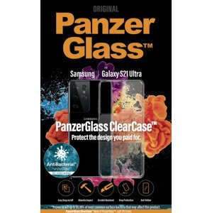 PanzerGlass ochranný kryt ClearCase pro Samsung Galaxy S21 Ultra, antibakteriální, transparentní - 0260