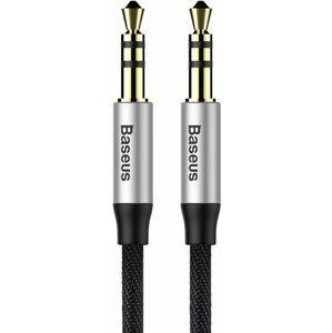 BASEUS kabel audio Yiven Series, Jack 3.5mm, M/M, 1m, stříbrná/černá - CAM30-BS1