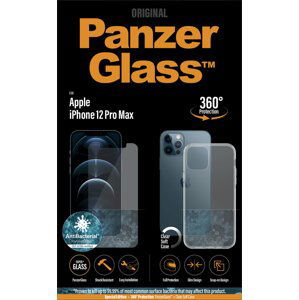 PanzerGlass Bundle ochranné sklo Standard pro iPhone 12 Pro Max + TPU zadní kryt - B2709