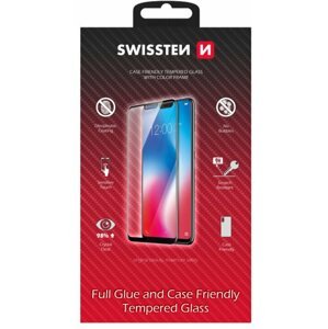 SWISSTEN ochranné sklo pro iPhone 12/12 Pro, case friendly, černá - 54501776