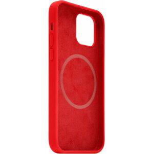 FIXED tvrzený silikonový kryt MagFlow pro iPhone 12/12 Pro, komaptibilní s MagSafe, červená - FIXFLM-558-RD