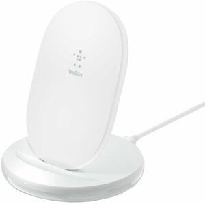 Belkin stojánek s bezdrátovým nabíjením BOOST CHARGE, Qi, 15W, bílá - WIB002vfWH