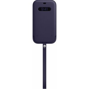 Apple kožený návlek s MagSafe pro iPhone 12 Pro Max, tmavě fialová - MK0D3ZM/A