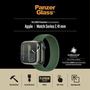 PanzerGlass ochranný kryt pro Apple Watch Series 7/8 41mm, antibakteriální, čirá - 3658