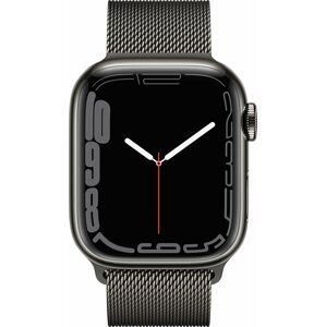 Apple Watch Series 7 Cellular, 41mm, Graphite, Stainless Steel, Milanese Loop - MKJ23HC/A