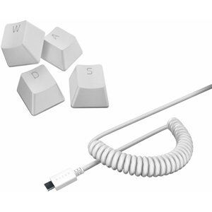 Razer PBT Keycap + Coiled Cable Upgrade Set, Mercury White - RC21-01490900-R3M1