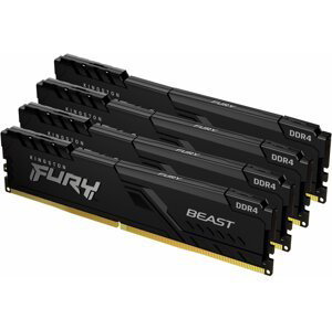 Kingston Fury Beast Black 64GB (4x16GB) DDR4 2666 CL16 - KF426C16BBK4/64