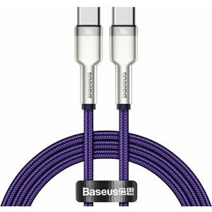 BASEUS kabel Cafule USB-C - USB-C, nabíjecí, datový, 100W, 1m, fialová - CATJK-C05