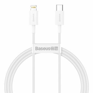 BASEUS kabel Superior Series USB-C - Lightning, rychlonabíjecí, 20W, 1m, bílá - CATLYS-A02