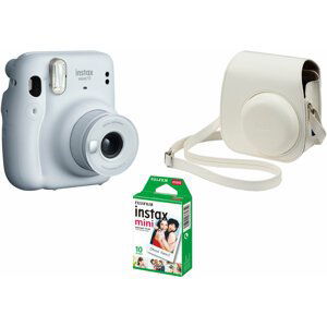 Fujifilm Instax MINI 11 Ice White + pouzdro + 10 fotopapírů (KVIFF edice) - 70100148253