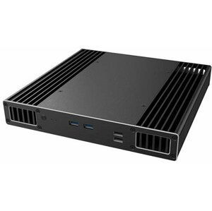 Akasa Plato TN, fanless case, černá - A-NUC65-M1B