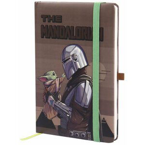 Zápisník Star Wars: The Mandalorian - Mando and the Child, bez linek, pevná vazba, A5 - 08445484004618