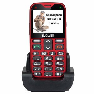 Evolveo EasyPhone XG s nabíjecím stojánkem, Red - SGM EP-650-XGR