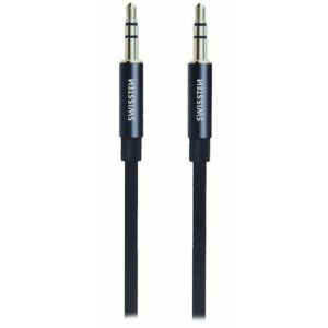 SWISSTEN audio kabel Jack - Jack, opletený, 1.5m, černá - 73501101