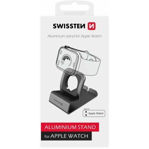 SWISSTEN hliníkový stojánek pro Apple Watch, šedá - 25005200