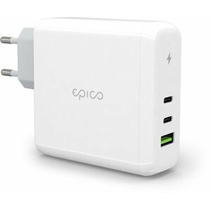 EPICO síťová nabíječka GaN, USB-A, 2x USB-C, 100W, bílá - 9915101100126