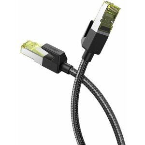 UGREEN kabel Ethernet F/FTP CAT7, opletený, 0.5m, černá - 80420