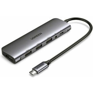 UGREEN multifunkční HUB USB-C - 3x USB 3.0, HDMI, jack, USB-C - 80132