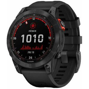 Garmin Fenix 7 Solar Gray/ Black Silicone Band - 010-02540-11