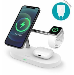 EPICO 3in1 bezdrátová nabíječka s podporou uchycení MagSafe pro iPhone, AirPods a Apple Watch - 9915101100120