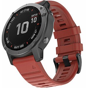 RhinoTech silikonový outdoor řemínek pro Garmin QuickFit, 26mm, červená - RTSS-018-RD