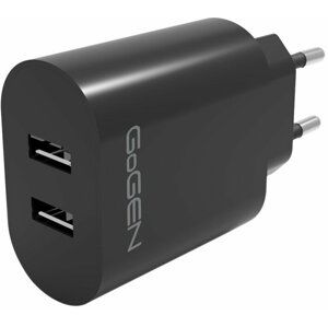 GoGEN síťová nabíječka ACH 206, 2x USB-A, 24W, černá - GOGACH206B